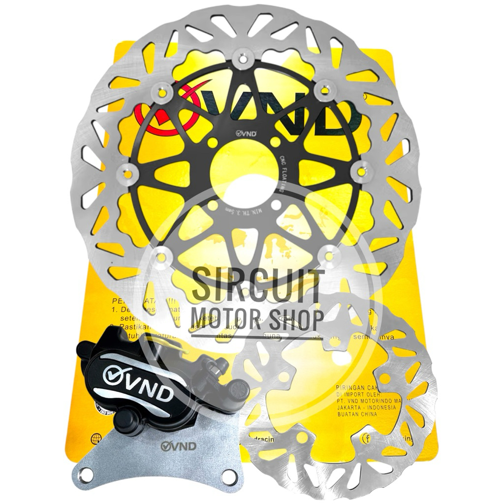 CAKRAM VND SET DEPAN BELAKANG 300MM MX KING / KALIPER VND MX KING 300MM