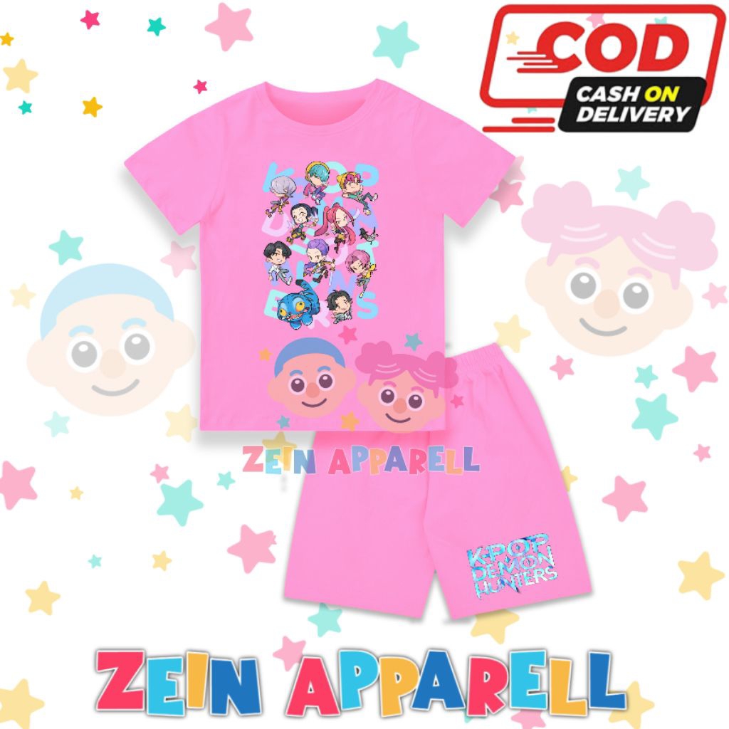 Setelan Fashion Anak Kpop Demon Hunter - Setelan Kaos Anak Kpop Demon Hunter - Setelan Baju Anak Kpo