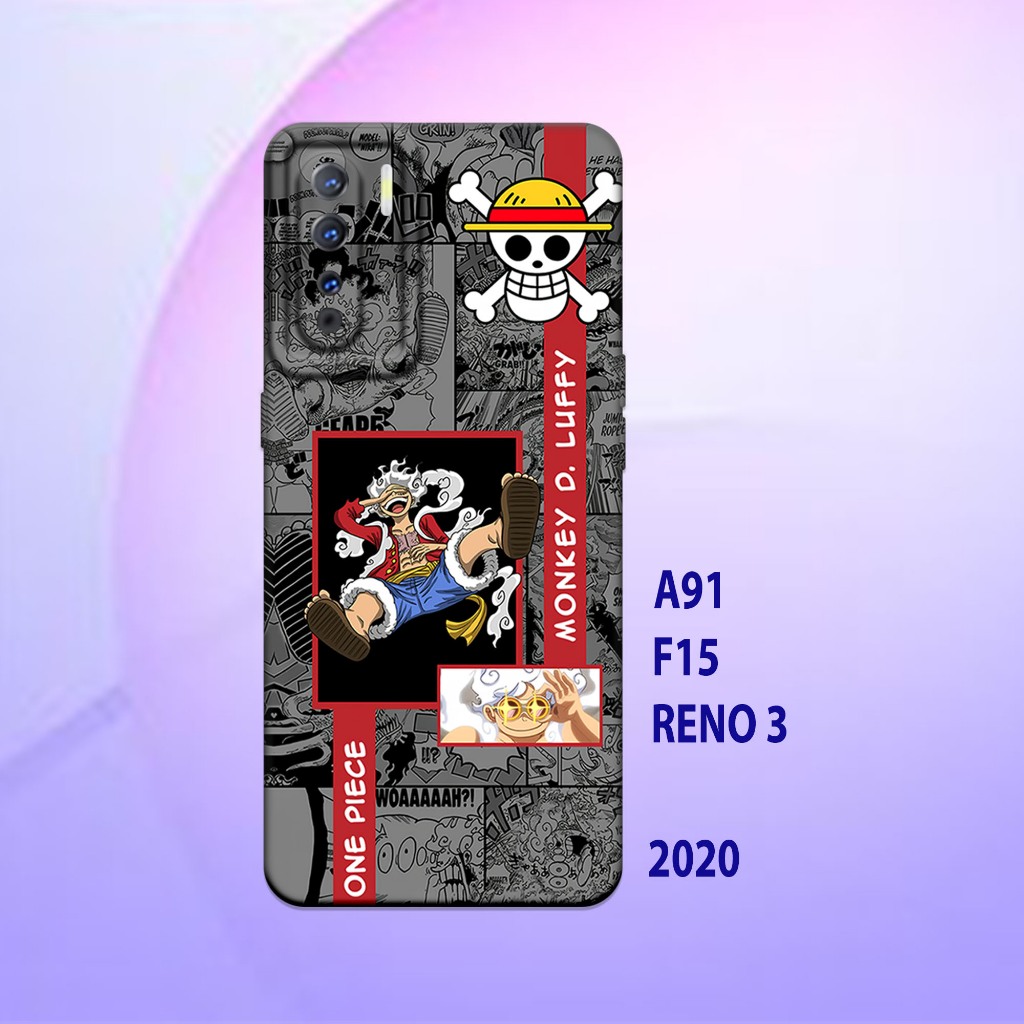 Silikon oppo A91 - oppo F15 - oppo Reno 3 _Casing case Proteksi HP bahan Lentur Tebal  Warna Hitam