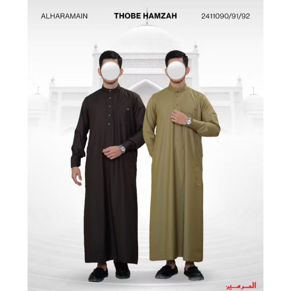 THOBE HAMZAH AL HARAMAIN BAHAN SEMIWOL LENGAN MANSET
