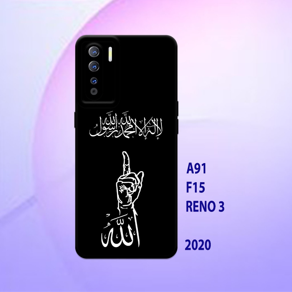 Silikon oppo A91 - oppo F15 - oppo Reno 3 _Casing case Proteksi HP bahan Lentur Tebal  Warna Hitam