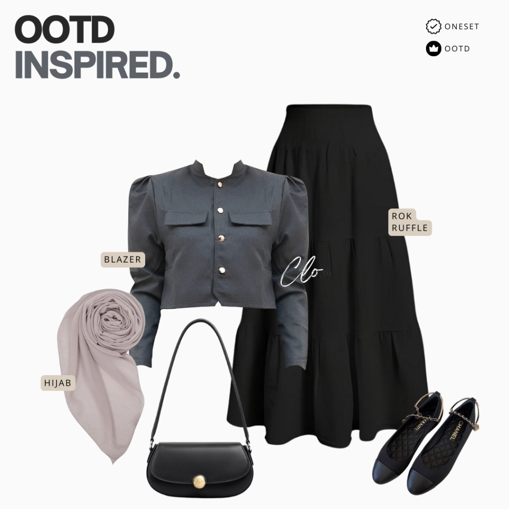 Oneset OOTD Wanita Korean Style Setelan Remaja Perempuan Terbaru