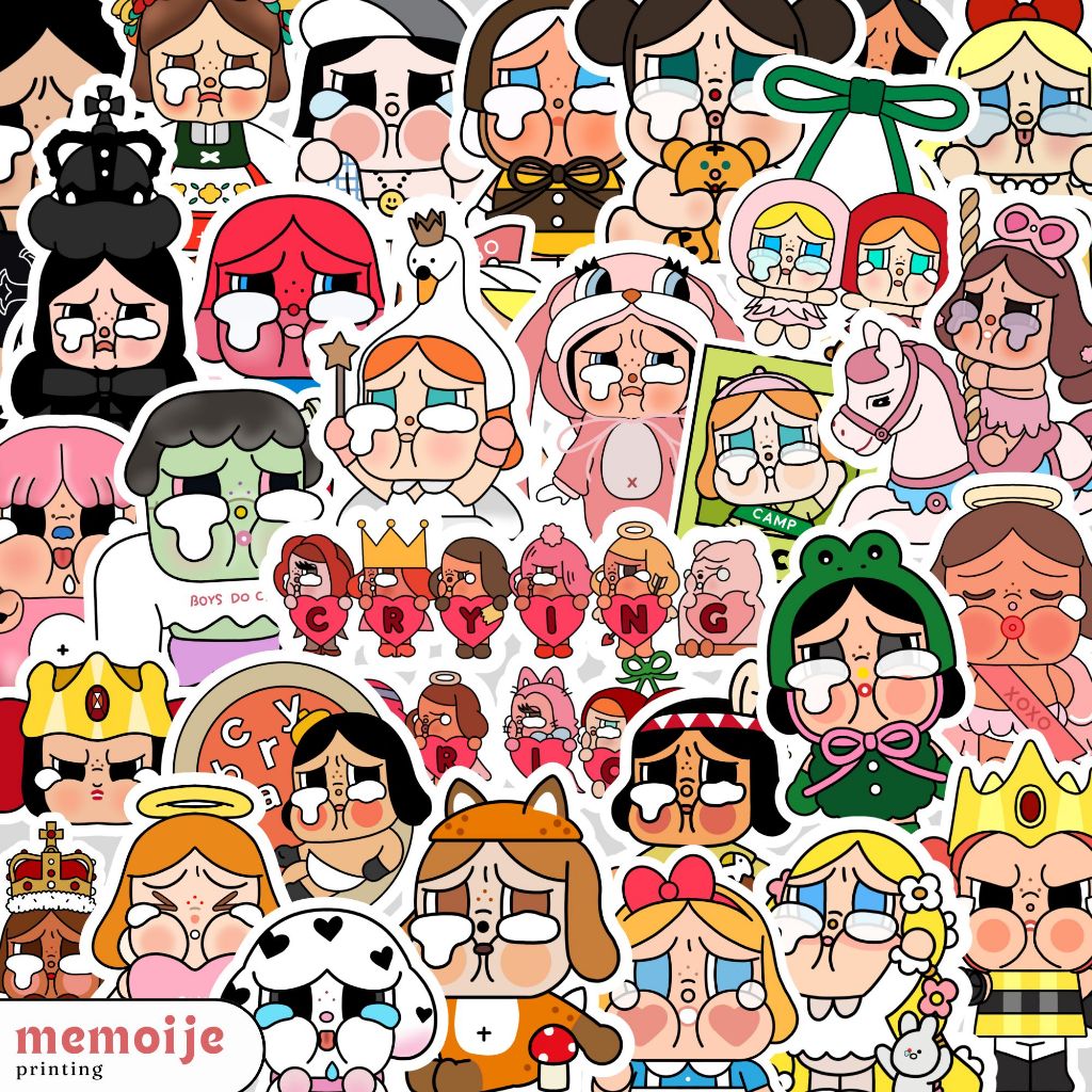 

(40+ PCS) STICKER CRYBABY POPMART Vinyl Waterproof – Sticker Lucu untuk Laptop, Helm, HP, Motor