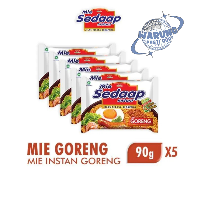 

NEW PROMO SEDAAP Mie Goreng Makanan Instan [5 pcs x 90 g]