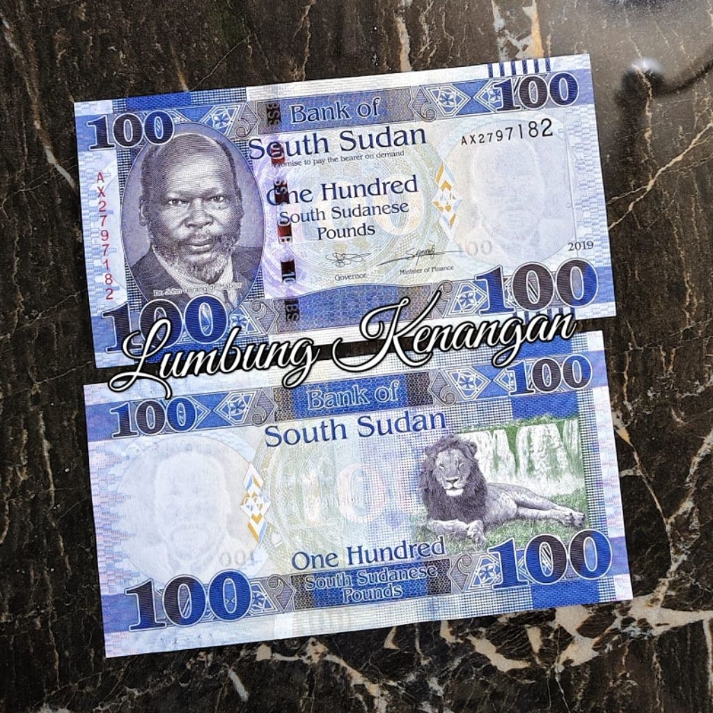 uang asing Sudan Selatan 100 Pounds