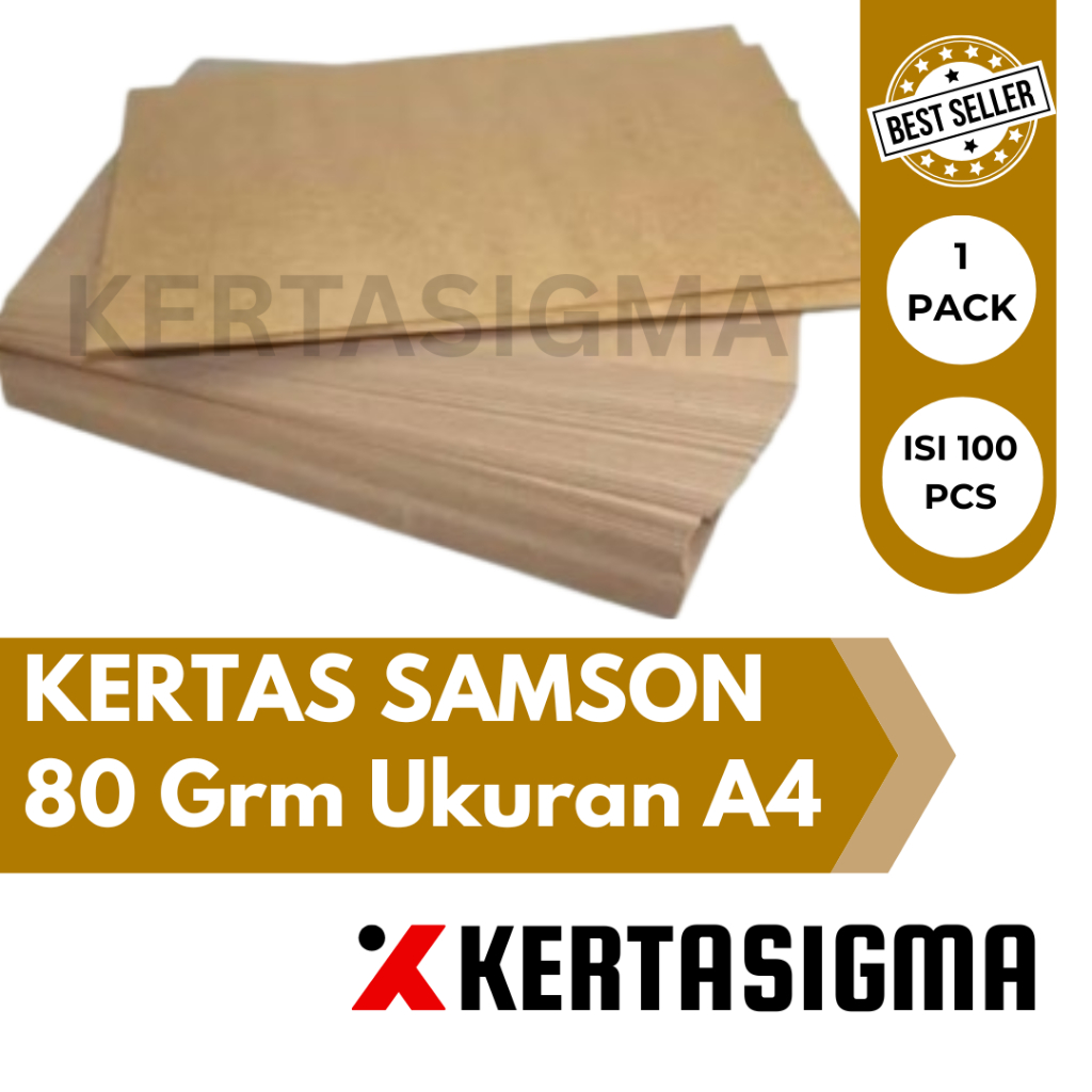 

Kertas Samson Kraft A4 80 Gram 80 Gsm 80 Gr Warna Coklat 1 Pack Isi 100 Lembar