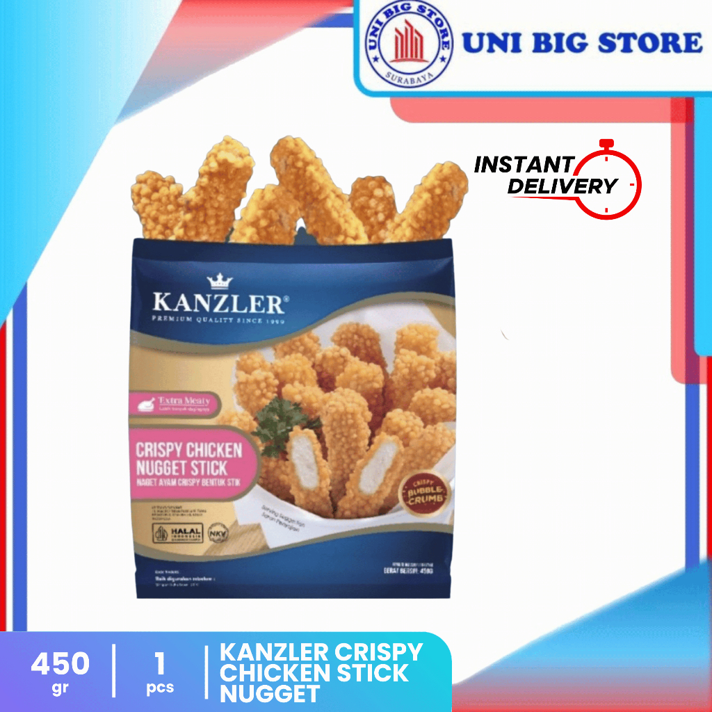 

Kanzler Crispy Chicken Stick Nugget Naget Stik Ayam 450 gr