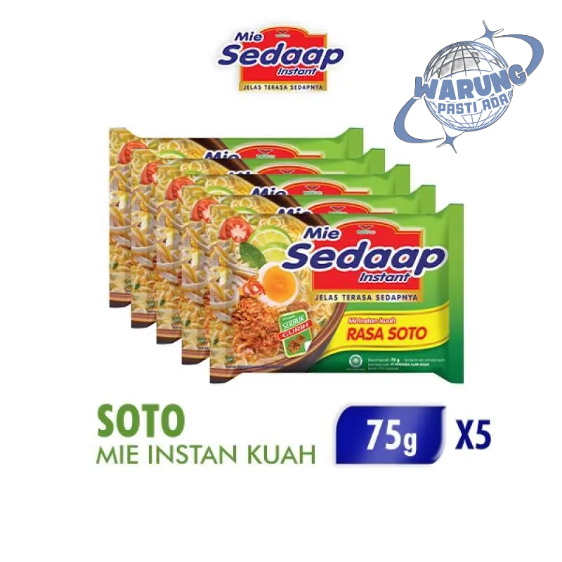 

NEW PROMO SEDAAP Mie Soto Makanan Instan [5 pcs x 75 g]