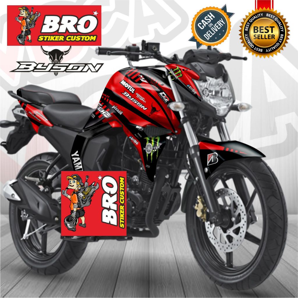 Decal Byson Fi Fullbody Motif Tech 3 Series  Motorcycle - Stiker Fullbody Byson Fi Bisa COD