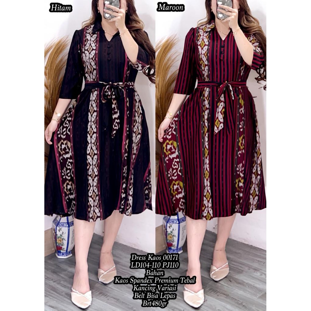 dress kaos tebal/baju pesta wanita 00171/dress natal