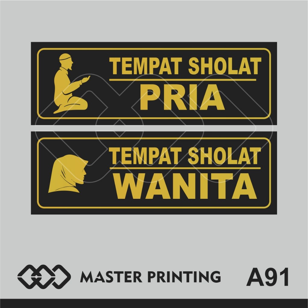

A91 - Akrilik Tempat Sholat Pria dan Wanita, Acrylic Sign, Tahan Air, Termurah, dan Bisa Custom