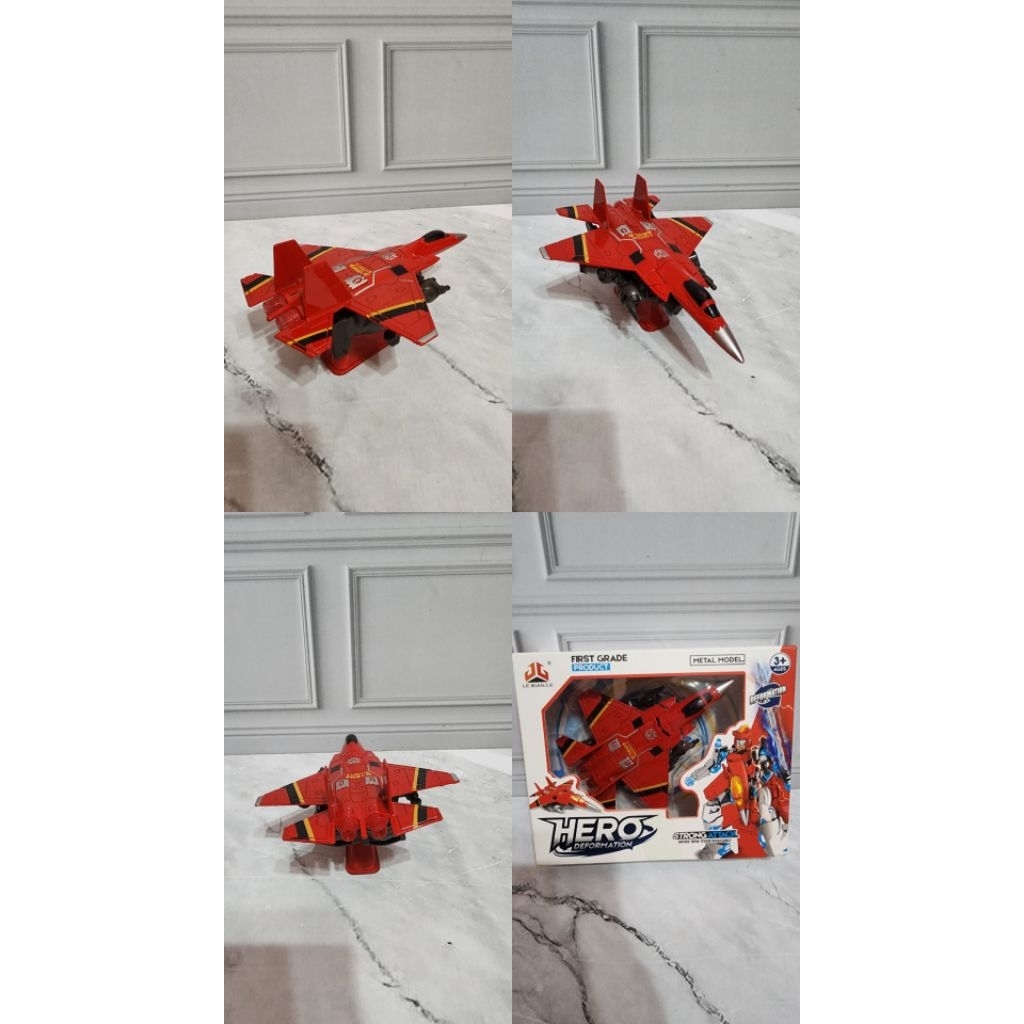 Mainan Robot Pesawat Jet Deformation - Action Figure Robot Pesawat Jet