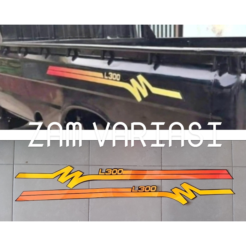 ORIGINAL Stiker striping l300 pick up / stiker l300 pick up Kuning / stiker Mitsubishi l300 / Sticke