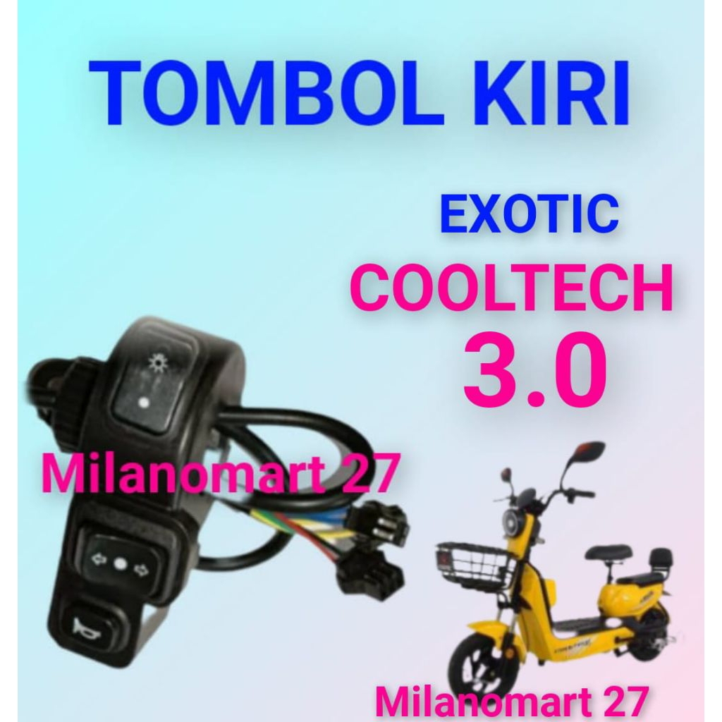 tombol kiri exotic cooltech 3.0 switch saklar sein bel lampu sepeda listrik exotic cooltech 3.0