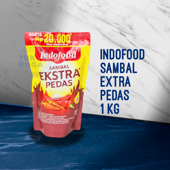 

Indofood Extra Pedas ( 1 kg ) Sambal Spicy Sauce Saus Cabai Cabe
