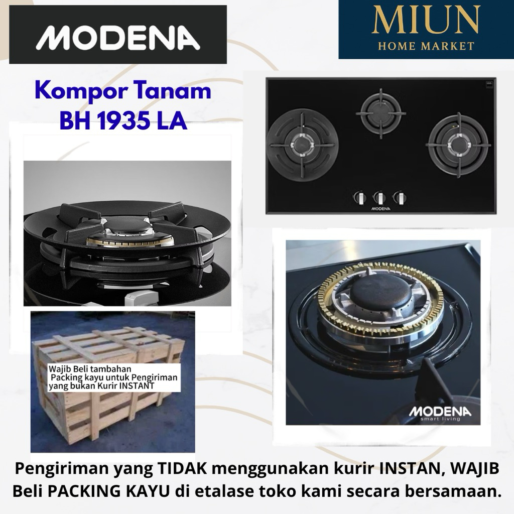 Kompor Tanam Modena BH 1935 LA BH1935LA / Tungku kuningan 90 cm