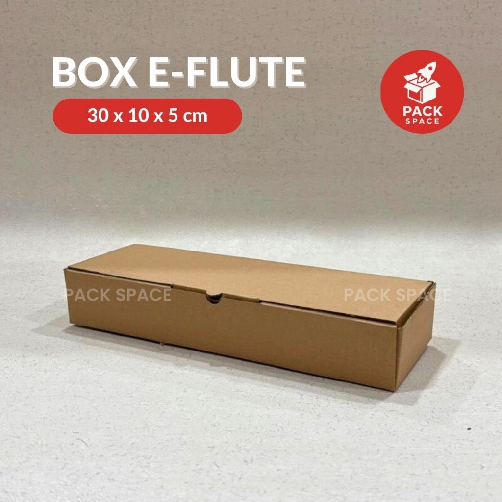 

Box Kardus E-Flute Coklat Untuk Packaging Olshop Sovenir Tumbler Kotak Kado Hampers Snack 30x10x5 CM