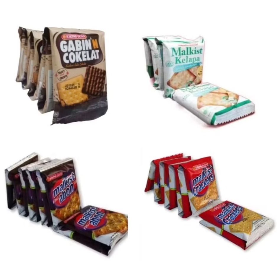 

Biskuit Khong Guan Malkis Krakers Malkist Sachet 1 Pak isi 10 Pcs