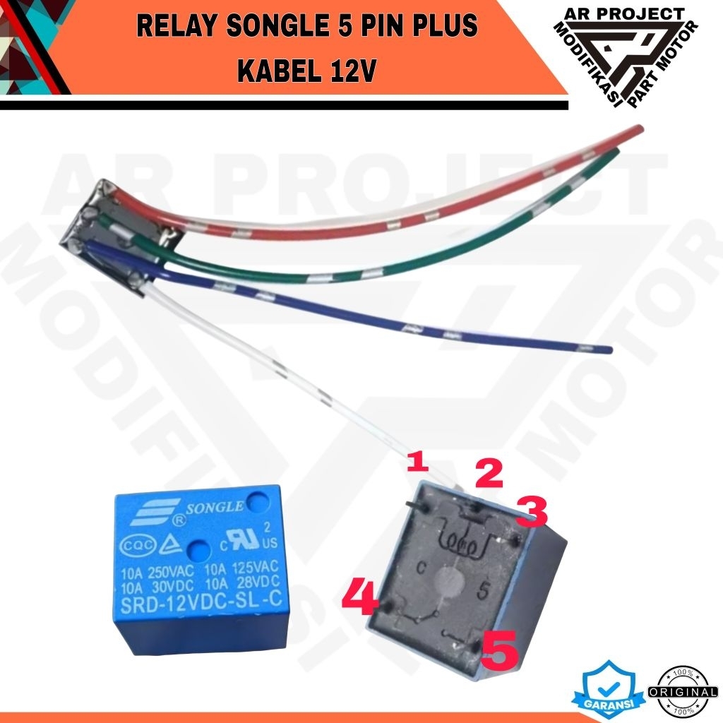 RELAY 5 KAKI SONGLE + KABEL