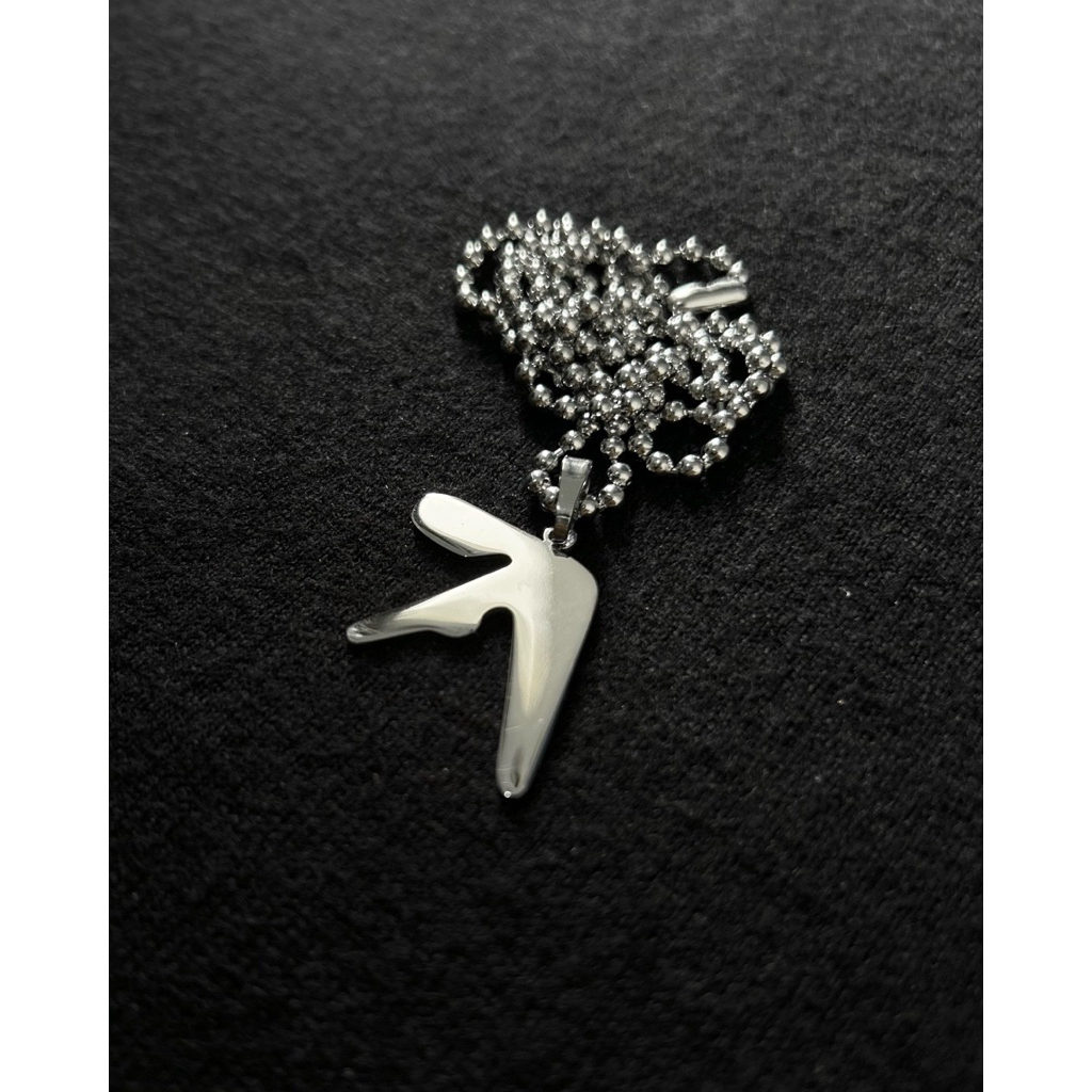 Aphex Twin Iconic Logo Stainless Steel Necklace,kalung aphex twin