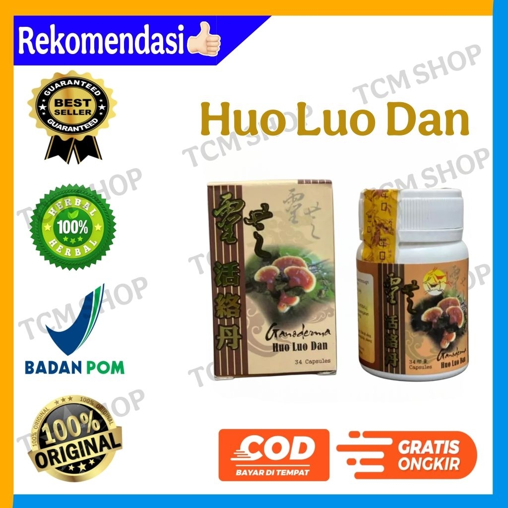 Ganoderma Huo Luo Dan Obat Saraf Kejepit Sakit Pinggang Radang Sendi Pegal Linu