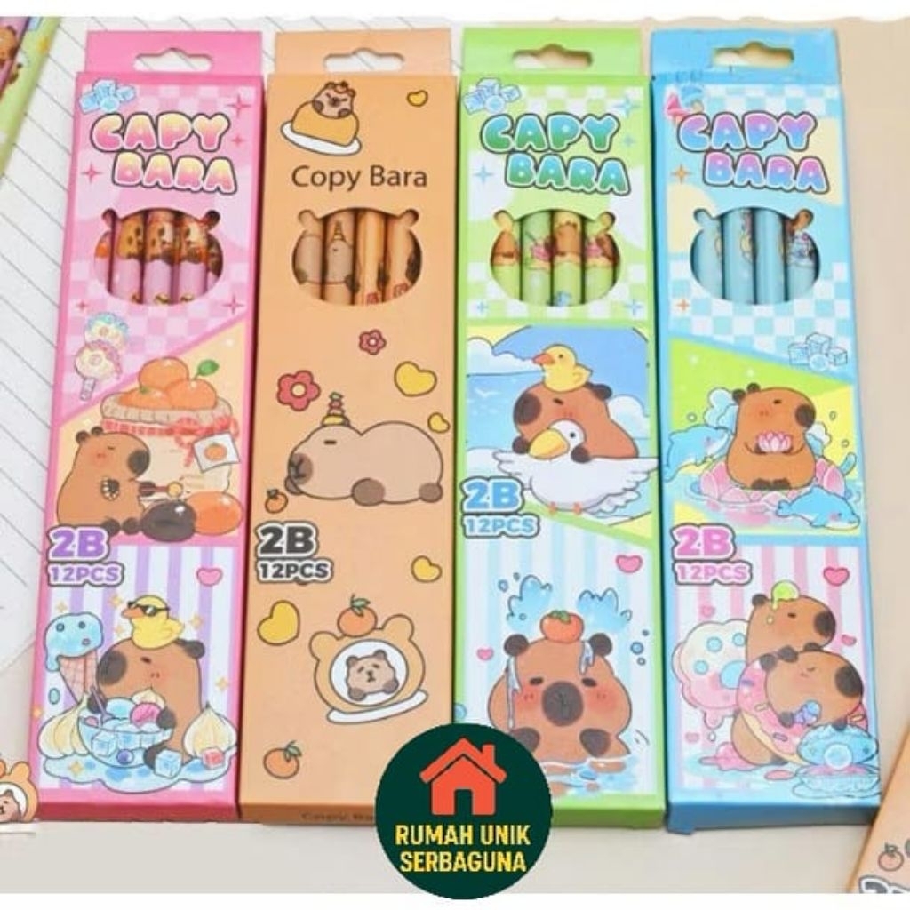 

PRODUK KALI INI ADALAH PENSIL CAPYBARA 2B PAKETAN ISI 1 LUSIN 12pcs INI PENSIL 2B UNTUK PENSIL INI KAMI JUAL ADA 4 VARIAN 1. BIRU 2. COKELAT 3. HIJAU 4.PINK UNTUK PAKET PENJUALAN NYA SEPERTI FOTO PRODUK!, SUDAH BERISIKAN 12pcs