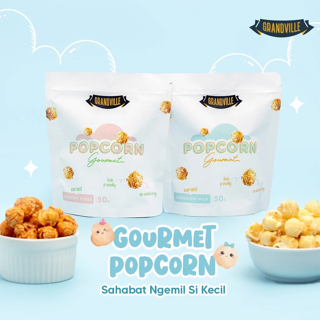 

Grandville Popcorn Gourmet 50gr / Popcorn anak / Snack Cemilan Pop corn Premium