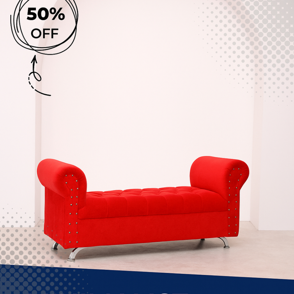 Sofa Bench Tangan Minimalis Sofa Ruang Tamu Sofa Panjang Chaise Lounge + 2 Bangku Estetik & Nyaman