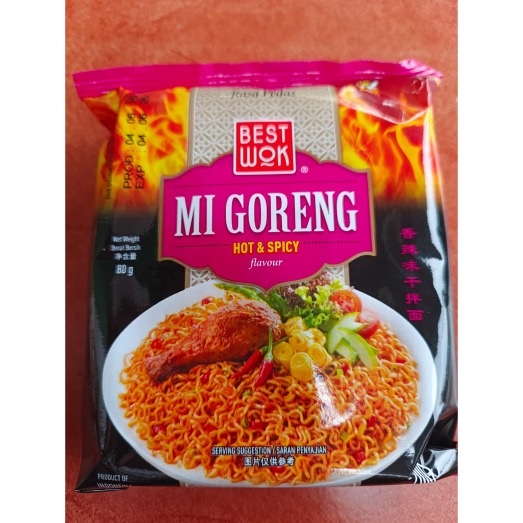 

MIE GORENG INSTAN BEST WOOK HOT & SPICY ISI 5 PCS