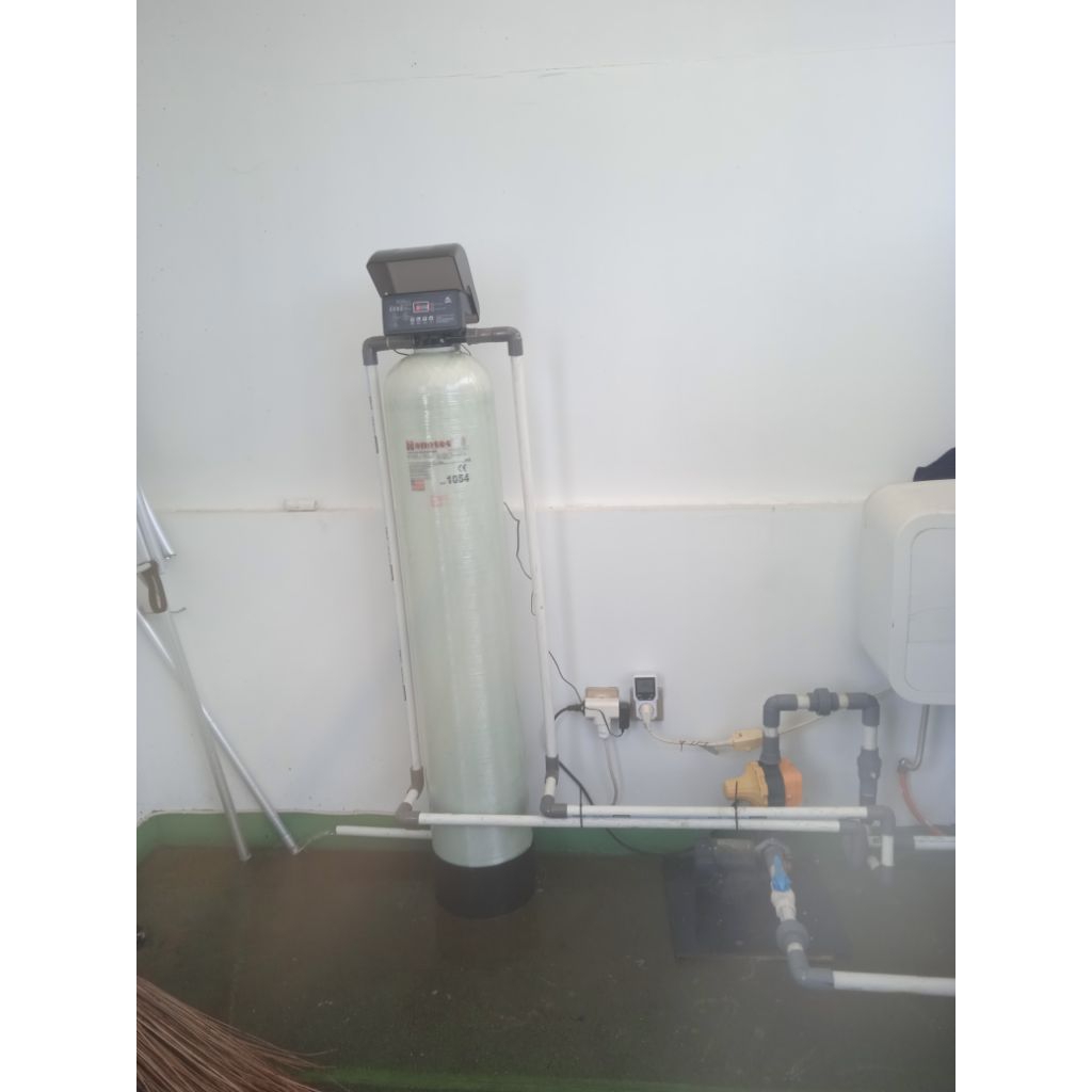 paket pasang filter air sumur bor otomatis backwash keruh kuning bau besi manganes Depok terdekat