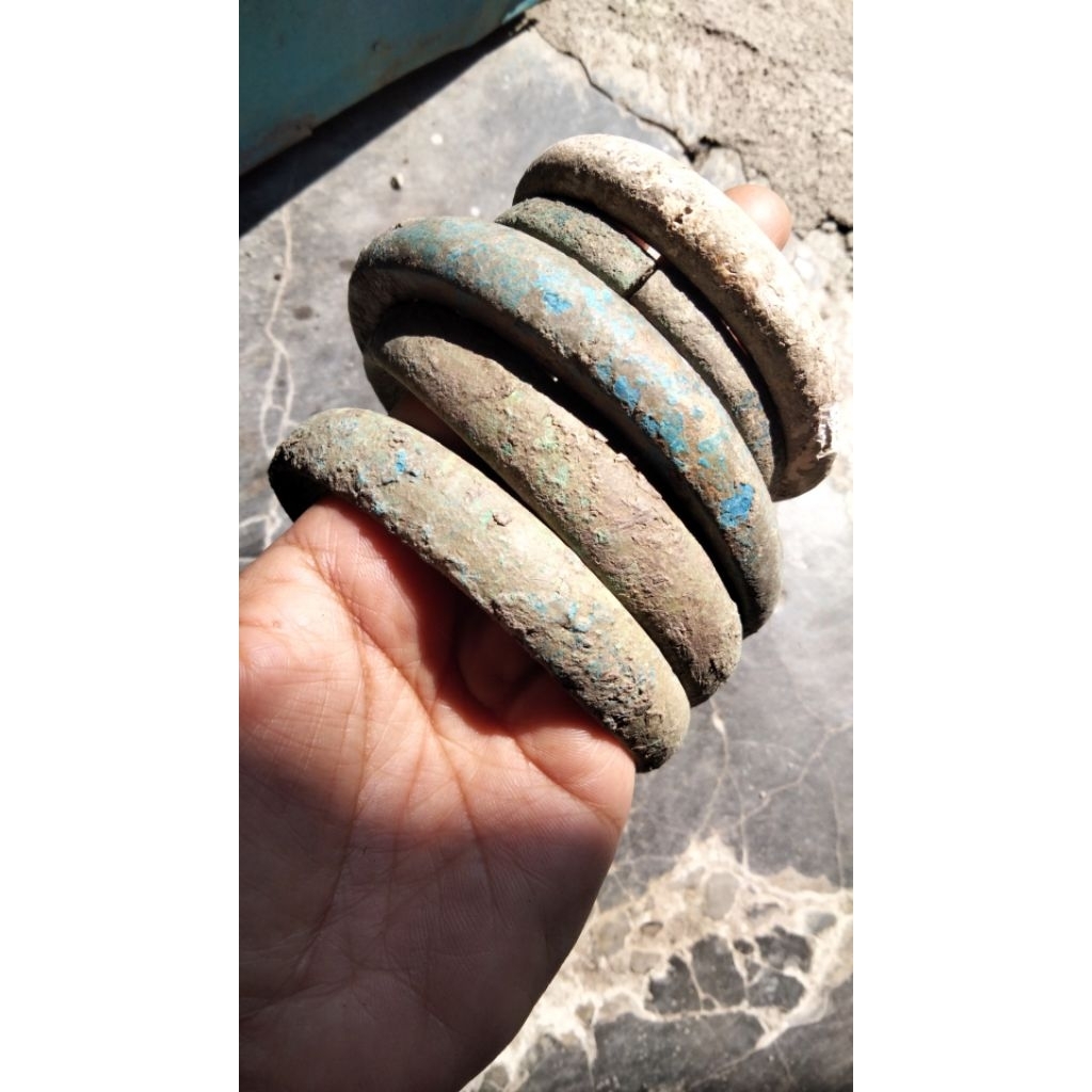 gelang perunggu tebal bagus kuno antik