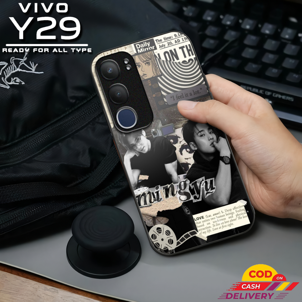 Mingyu Case Handphone Untuk vivo y29 y19s y02 y03/y18 s1 s1 pro y91/y93/y95 Terbaru - Softcase Glass