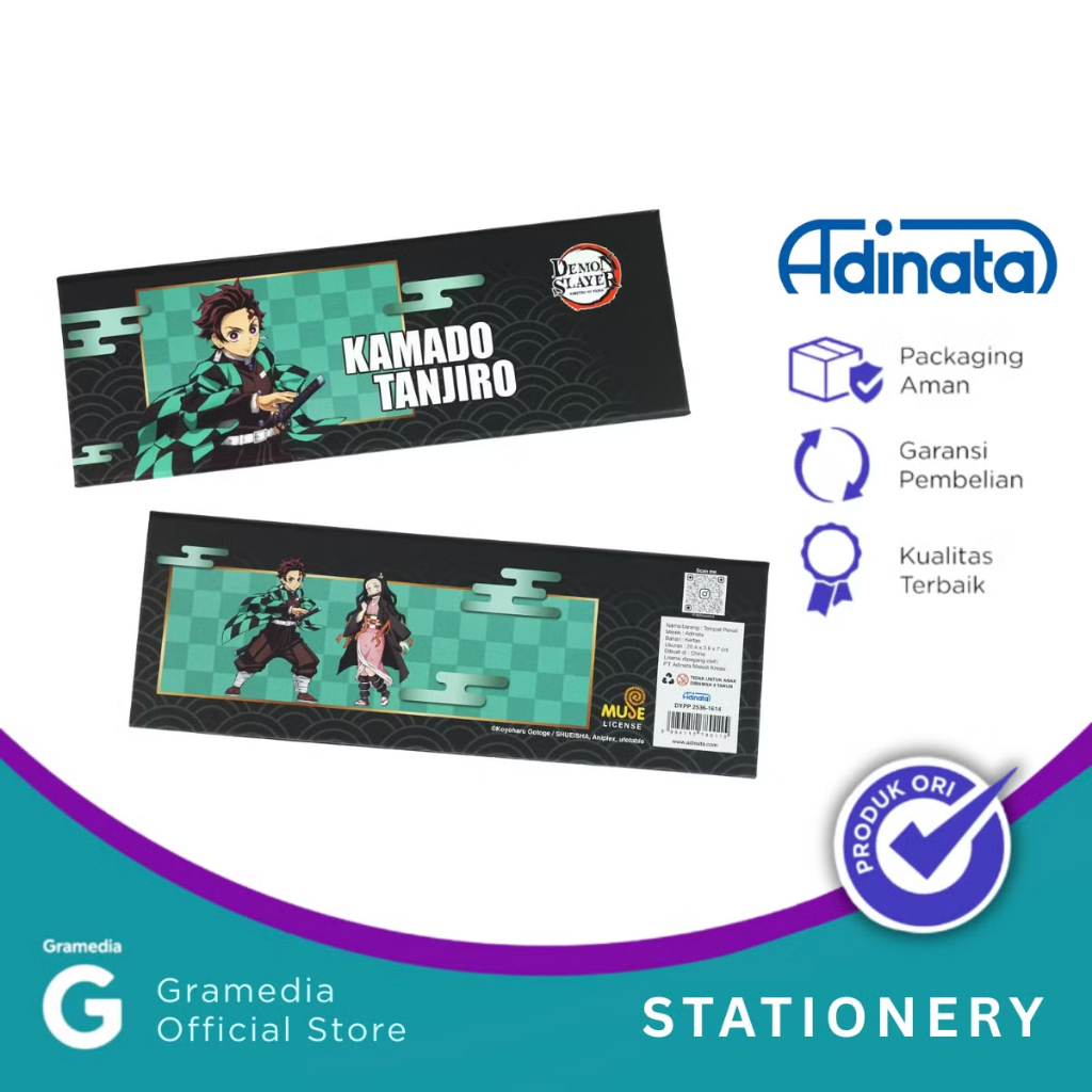 

Gramedia Cirebon - ADINATA Demon Slayer Paper Pen Case 2536-1614 with DIY Stickers