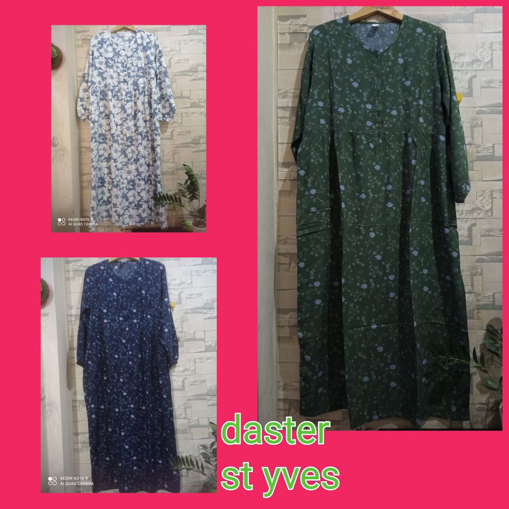 Daster lengan panjang st yves baju muslim