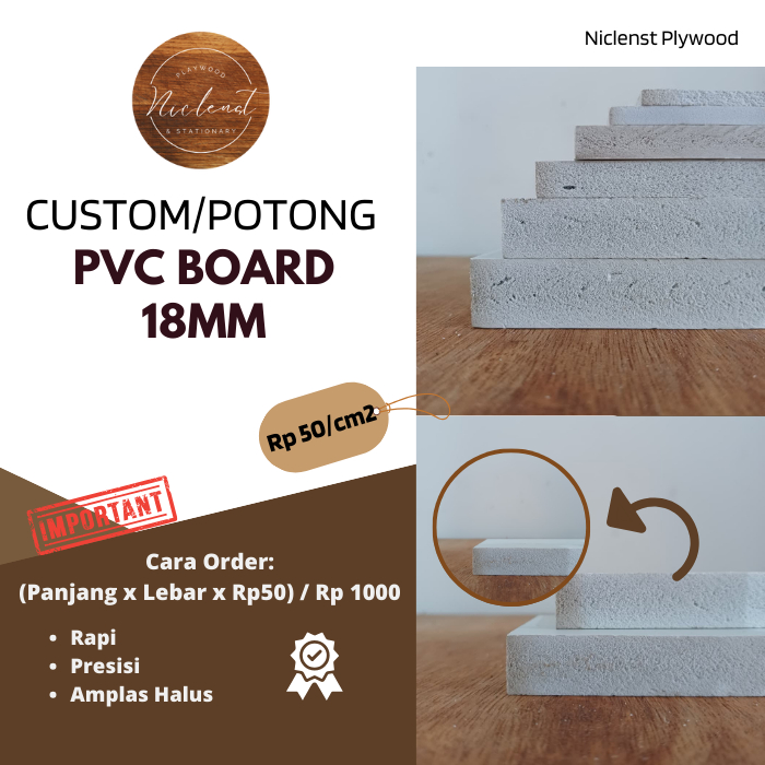 PVC Board 18mm – Papan PVC Tebal Anti Air & Anti Rayap