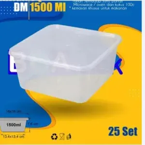 DM Thinwall Persegi 25 Pcs. 1500 ml