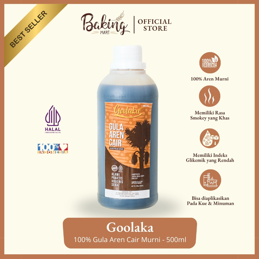 

Goolaka Gula Aren Cair Murni Asli - 500ml