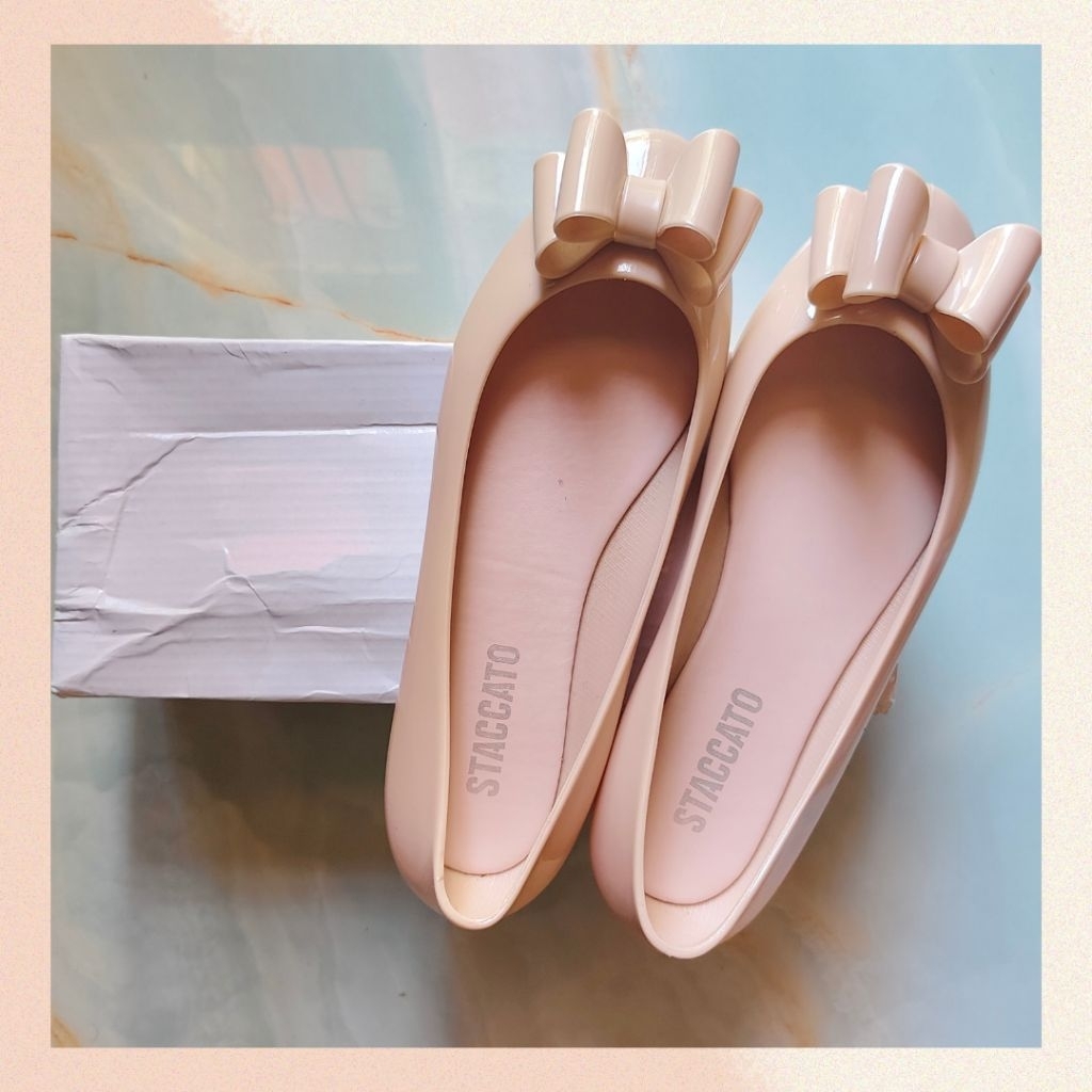 Sepatu wanita - Jelly shoes - Sepatu flat - Staccato JELY5-AP1 Jelly Flat - Apricot original store