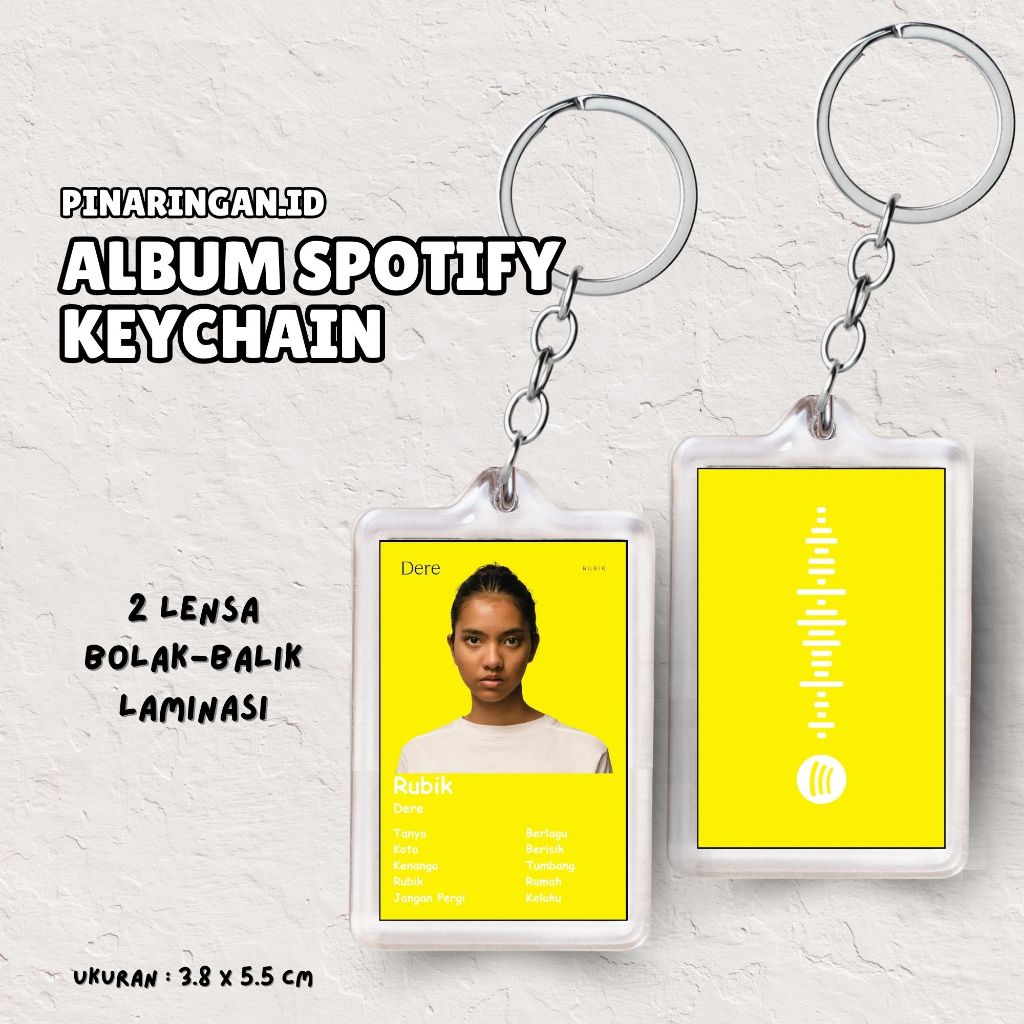 (Dere) GANCI PREMIUM ACRYLIC SPOTIFY ALBUM BISA DI SCAN DI SPOTIFY FULL LAMINASI GLOSSY