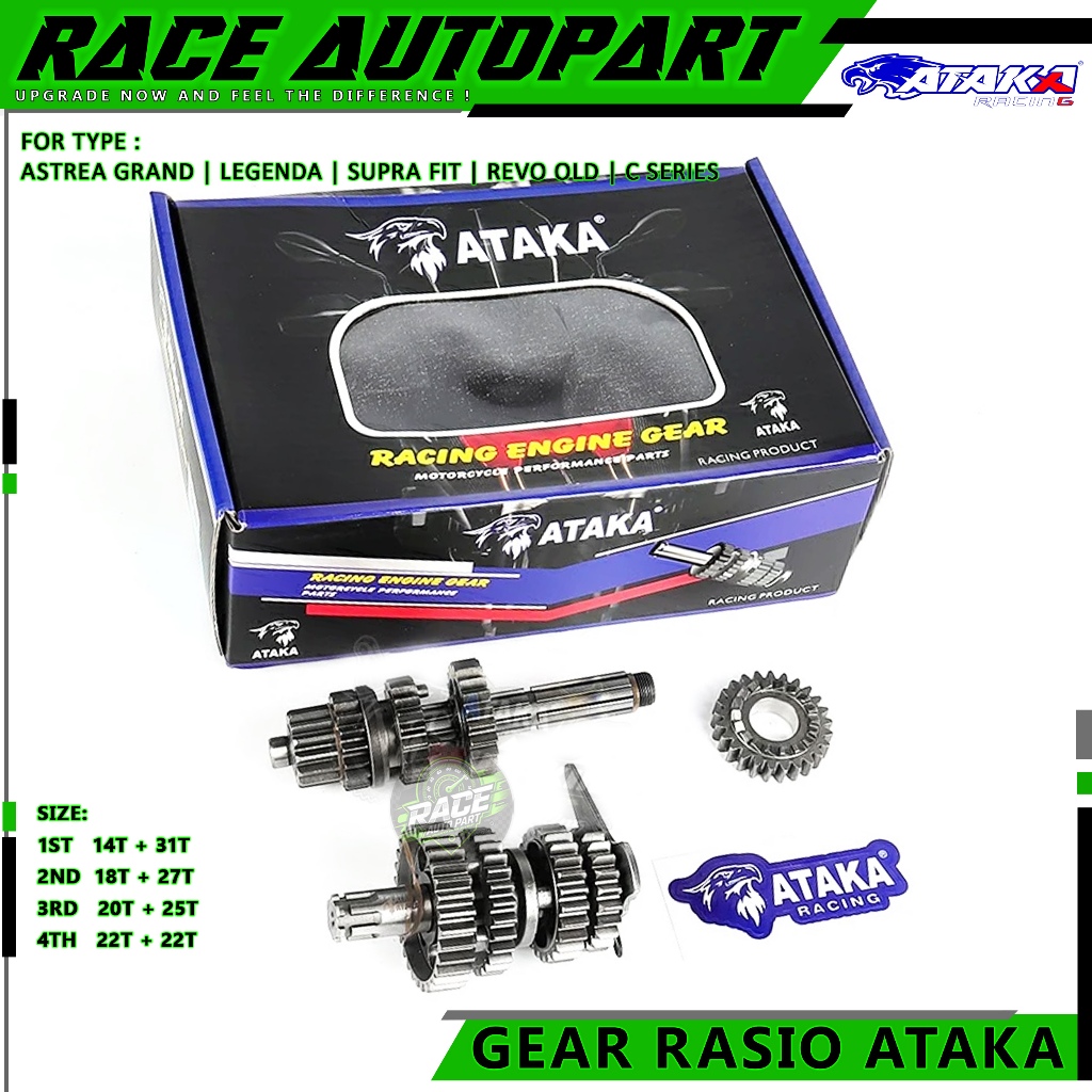 ATAKA Rasio Racing honda astrea grand legenda supra fit revo old EX5 gigi rasio gear ratio full set