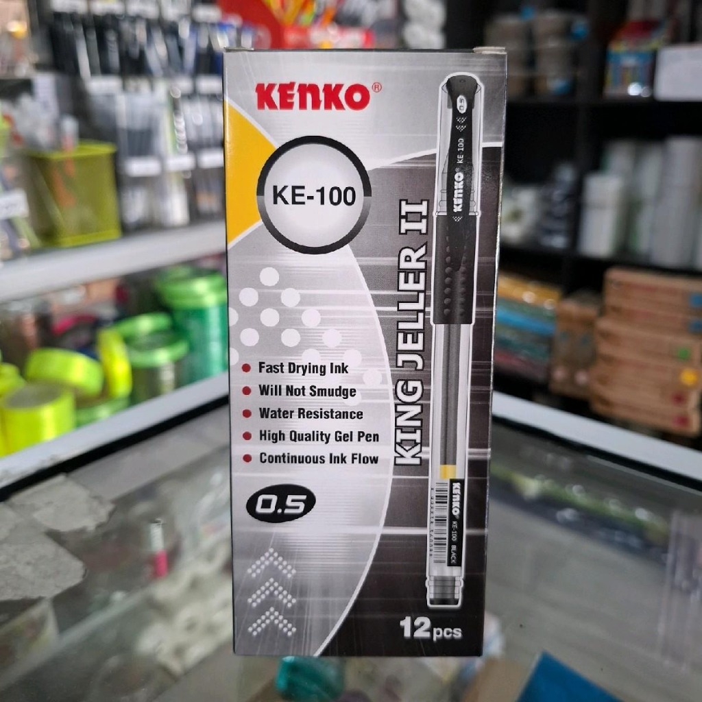 

3Pcs Bolpen gel pen Kenko KE-100 ketebalan tinta 0.5mm