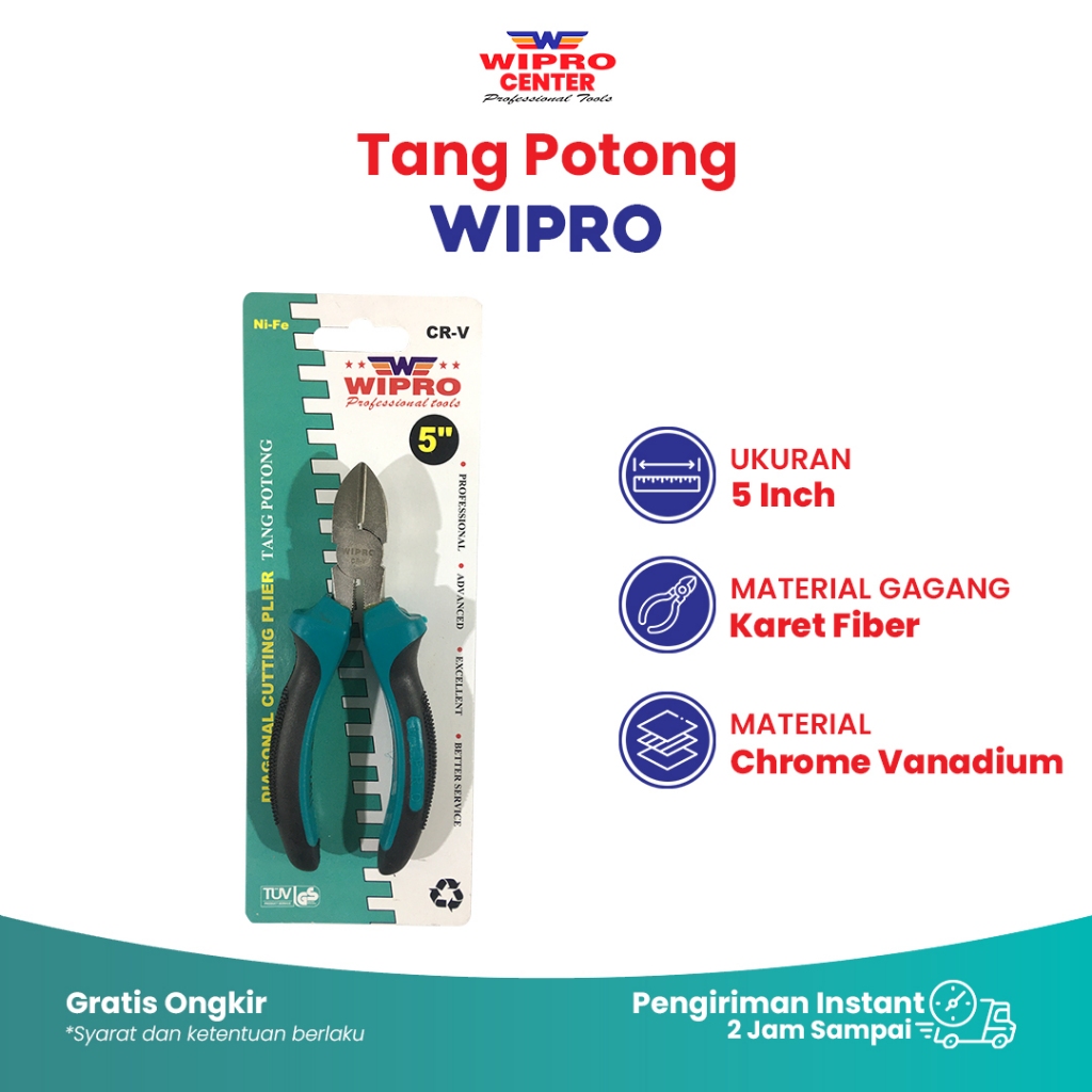 WIPRO Tang Potong Wipro 5" Diagonal Cutting Plier Wipro