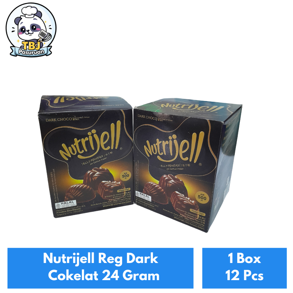 

Nutrijell Reg Dark Cokelat 24 Gram Kemasan 1 Box Isi 12 Pcs