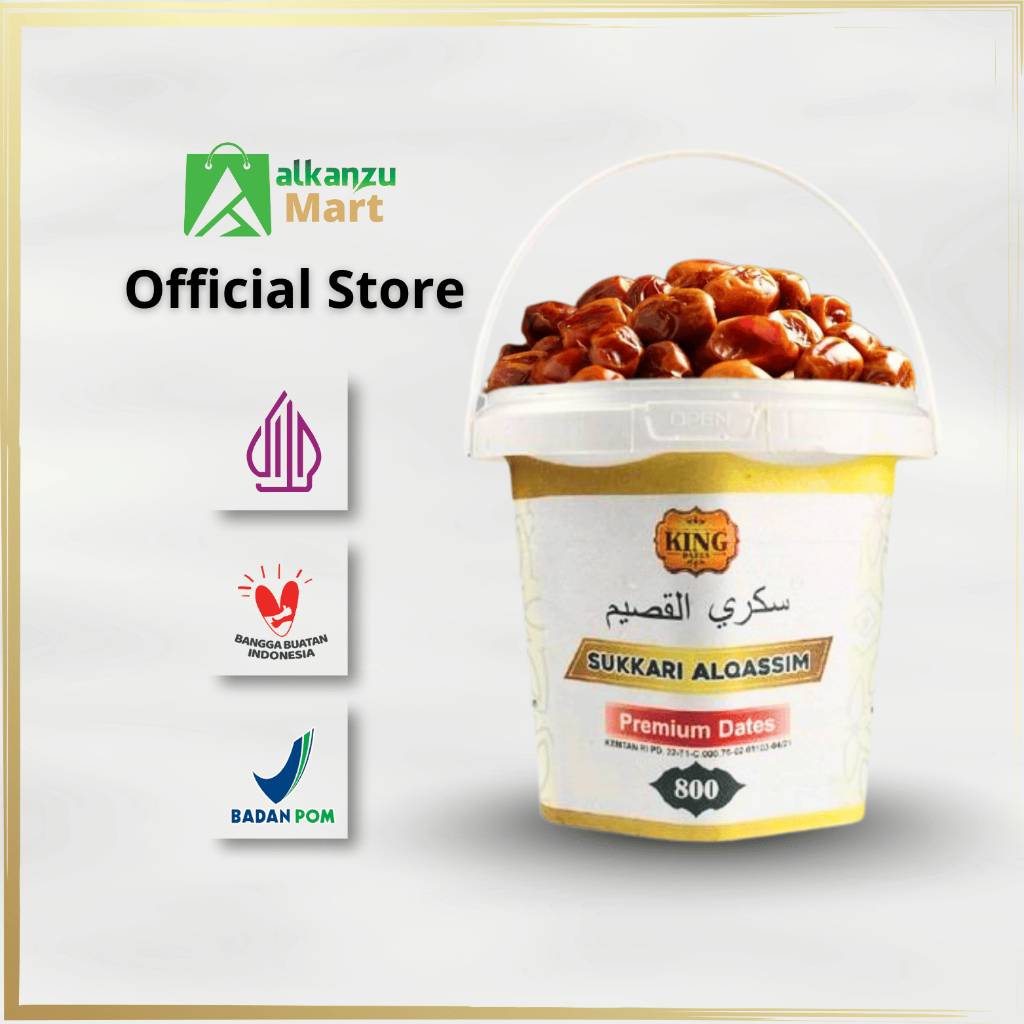 

Kurma Sukari Ember 800 gram Sukari Al Qassim King Dates - Kurma Sukkari Ember Al Qossim