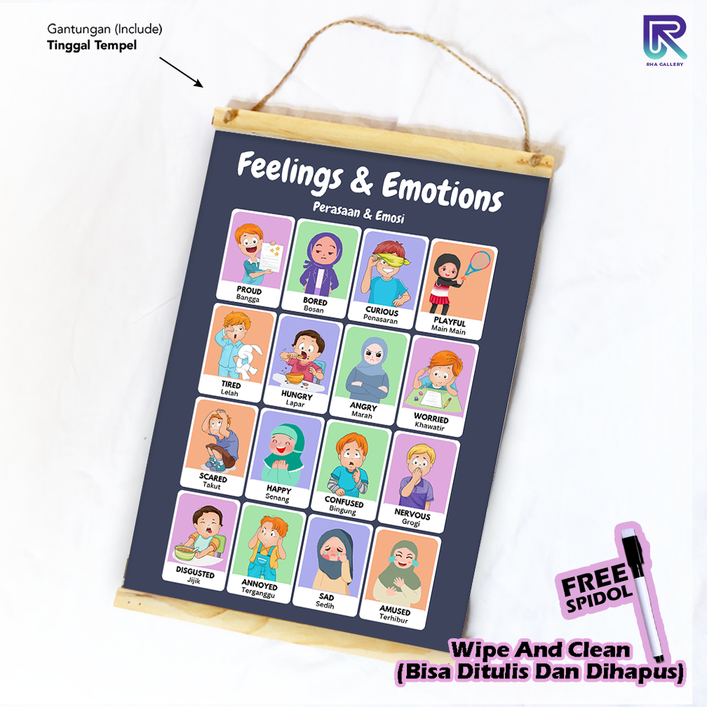 

RHA GALLERY Planner Perasaan Dan Emosi Edukasi Anak Positif Wipe And Clean List Jadwal Tulis