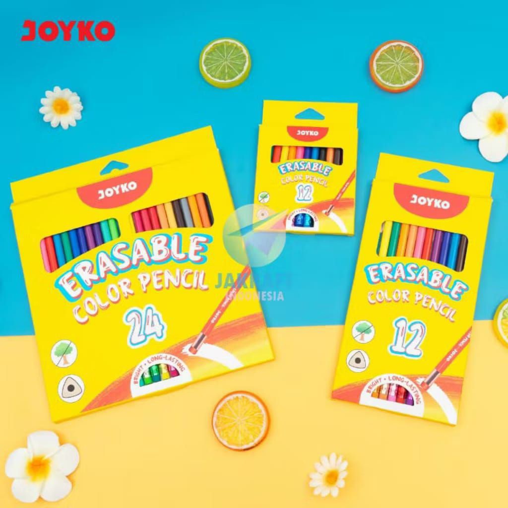 

(1 Set) Joyko Erasable Color Pencil Pensil Warna Dapat bisa Dihapus CP-013