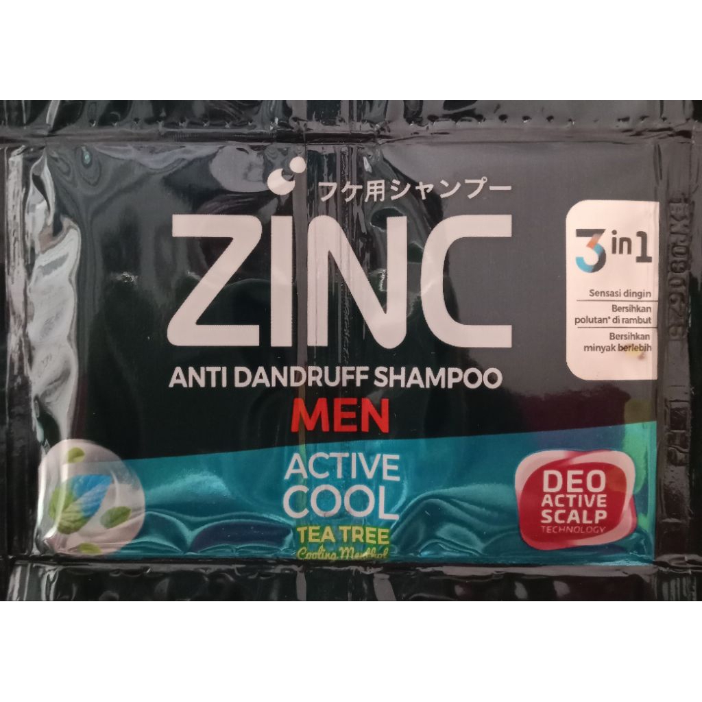 72 saset sampo ZINC men 10ml active cool