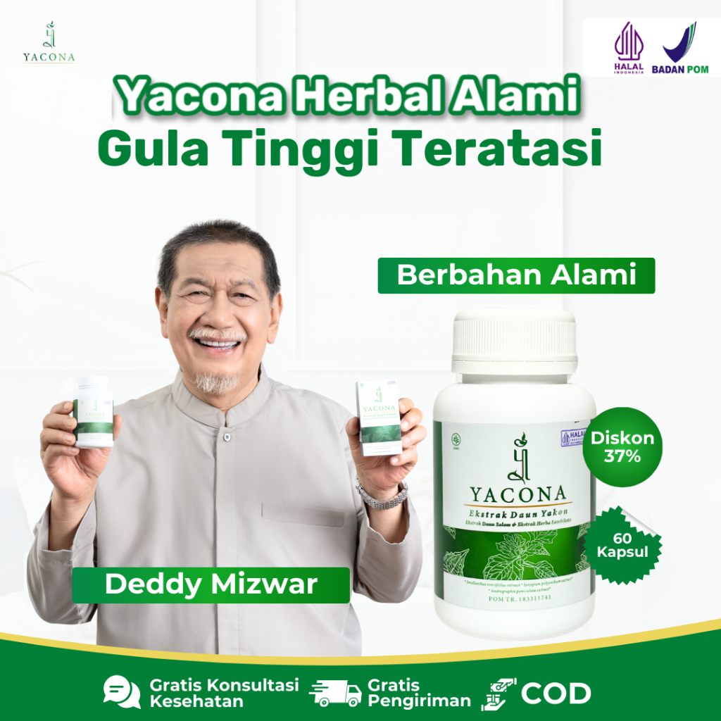 Yacona Herbal Atasi Gejala Diabetes 1 Botol 60 Kapsul