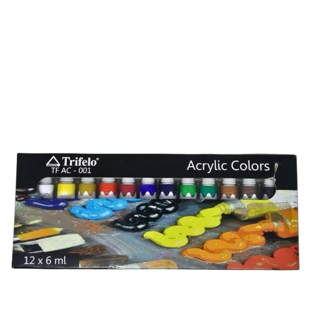 

C-Mall Acrylic Colors Trifelo 12X@6ml / Cat Akrilik Trifelo 12w x 6ml TF AC-001