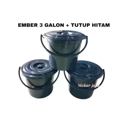 EMBER 3 GALON + TUTUP HITAM